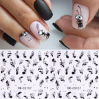 Cute Expression Nail Art Stickers Cute Black Ant Cartoon Nail Decals 6PCS 3D Self-Adhesive Black Ants Face Expression Playful Design Manicure Stickers Gel Polish Sliders for Women DIY Nail Decorations
