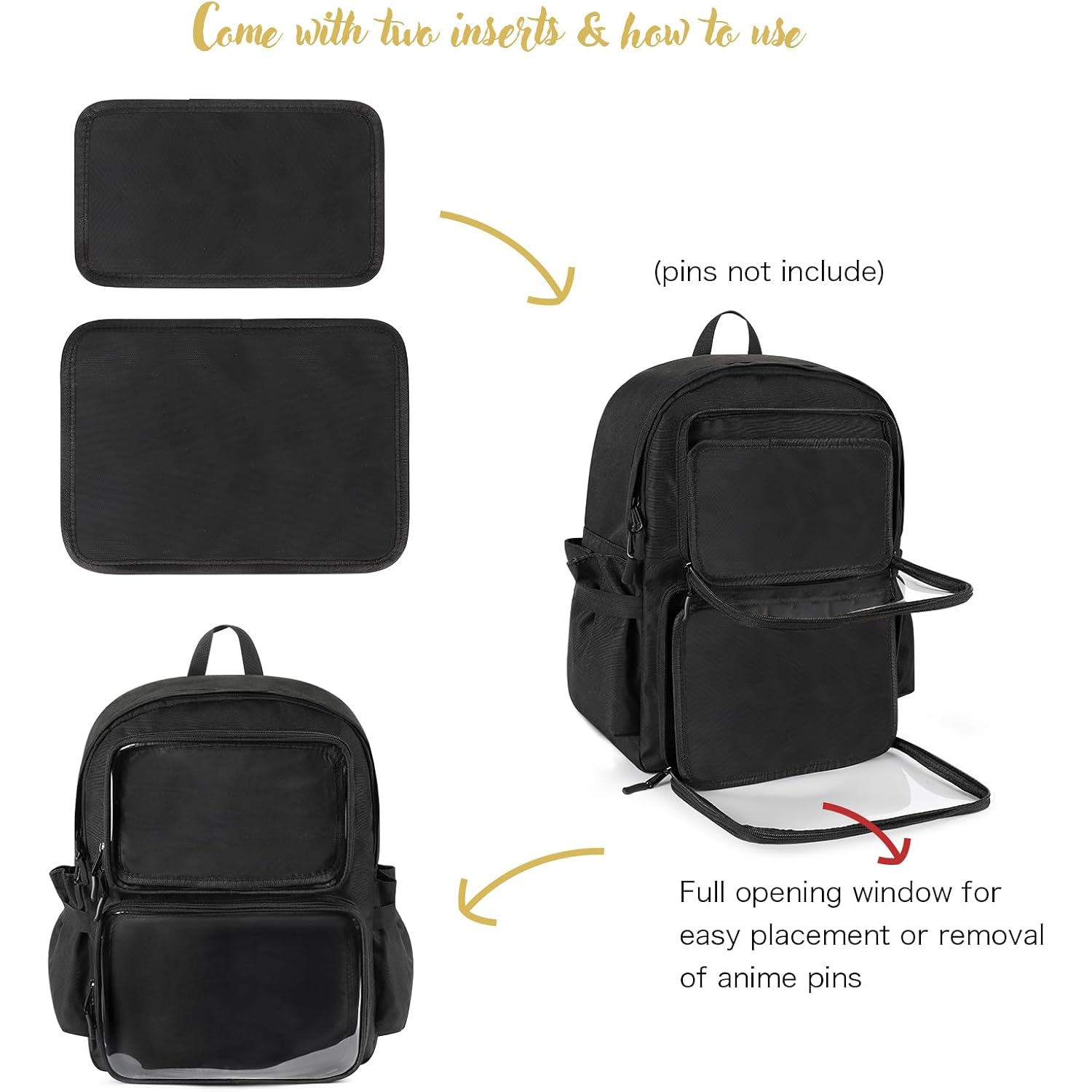 Steamedbun Ita Bag Backpack With Insert Pin Display Backpack For School Anime Cosplay