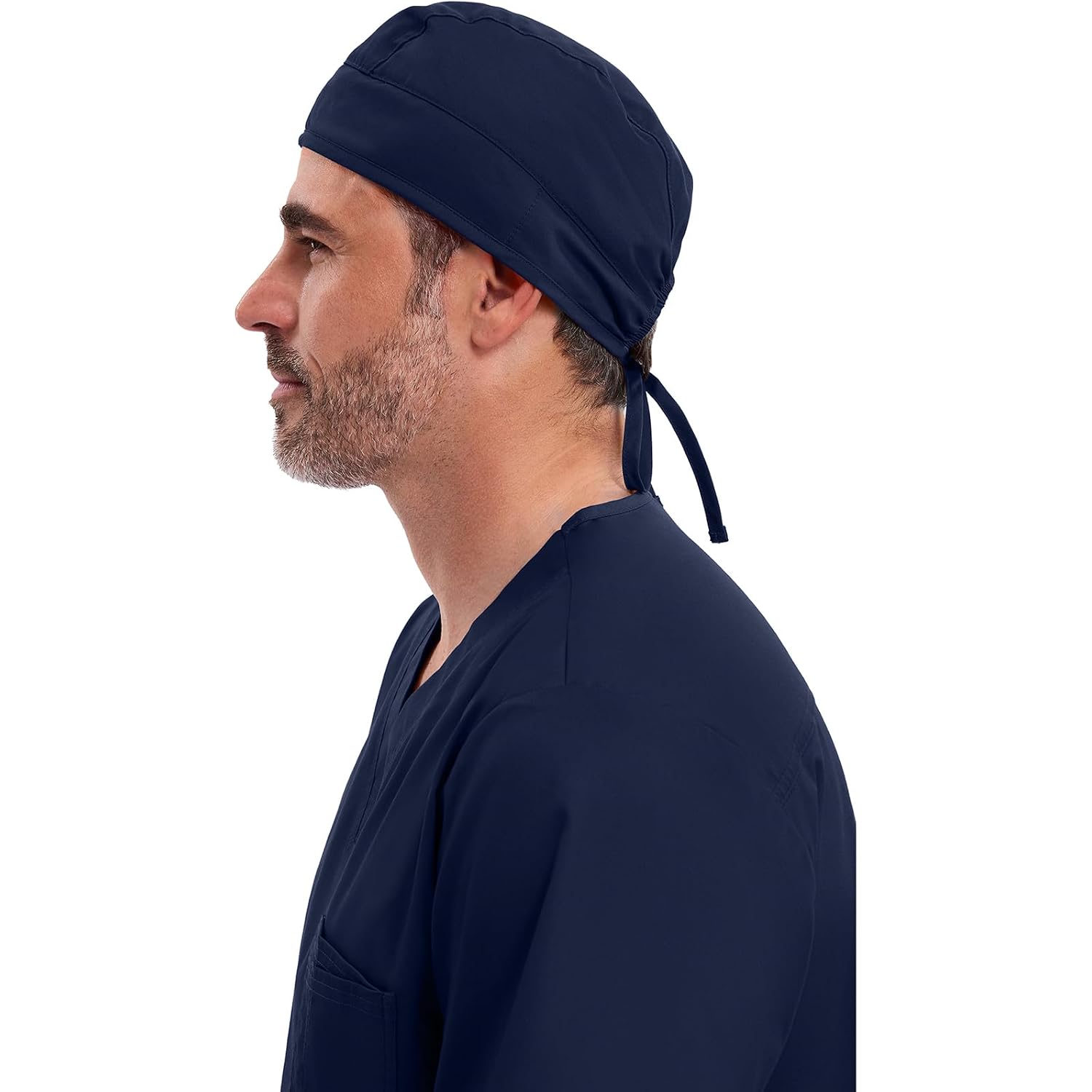 Cherokee Men and Women Scrub Cap with Adjustable Elastic Tie-Back Lightweight, Breathable No-Slip Unisex Surgical Cap - 2506 Navy - 3 Pack