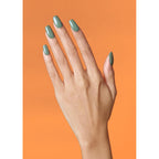 ohora Semi Cured Gel Nail Strips (N Cream Leaf) - Green, Solid, Works with Any UV/LED Lamps, Salon-Quality, Long Lasting, Easy to Apply & Remove