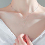 PRAYMOS Faith Cross Necklace for Women 925 Sterling Silver Pendant Necklace With Birthstone Initial Christian Religious Confirmation Baptism Mothers Day Gifts