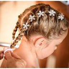 10 Pcs Pearl Mini Claw Clips Daisy Floral Hair Clips, Sweet Artificial Bangs Clips Decorative, Decorative Hair Accessories for Women and Girls