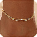 Amicon Gold Anklets for Women Waterproof 14k Plated Gold Layered Ankle Bracelets for Women Trendy Cute Simple Anklets Beach summer Jewelry Minimalist Gift for Women