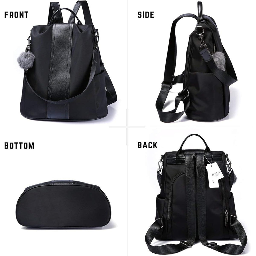 Women Backpack Purse Waterproof Nylon Anti-Theft Rucksack Lightweight Shoulder Bag