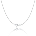 Jewlpire 925 Sterling Silver Chain Necklace Chain for Women 1.1mm Cable Chains Necklace Upgraded Spring-Ring Clasp - Thin & Sturdy Women's Chains Necklaces 14 16 18 20 22 24 Inch