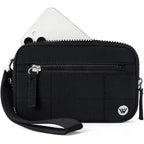 WESTBRONCO Wristlet Wallets for Women – RFID Blocking Quilted Nylon Phone Wallet, Card Holder Purse for Travel & Everyday Use