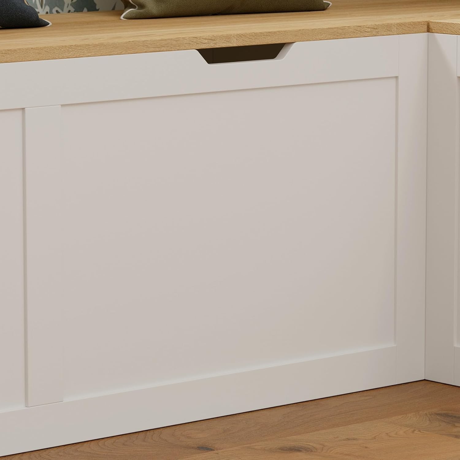 L Shaped Breakfast Nook Bench With Hidden Storage, 63 Inch Corner Dining Bench For Small Kitchen, Breakfast Nook Set For Dining Room, Entryway, Oak 63”L X 63”W X 17.7”H