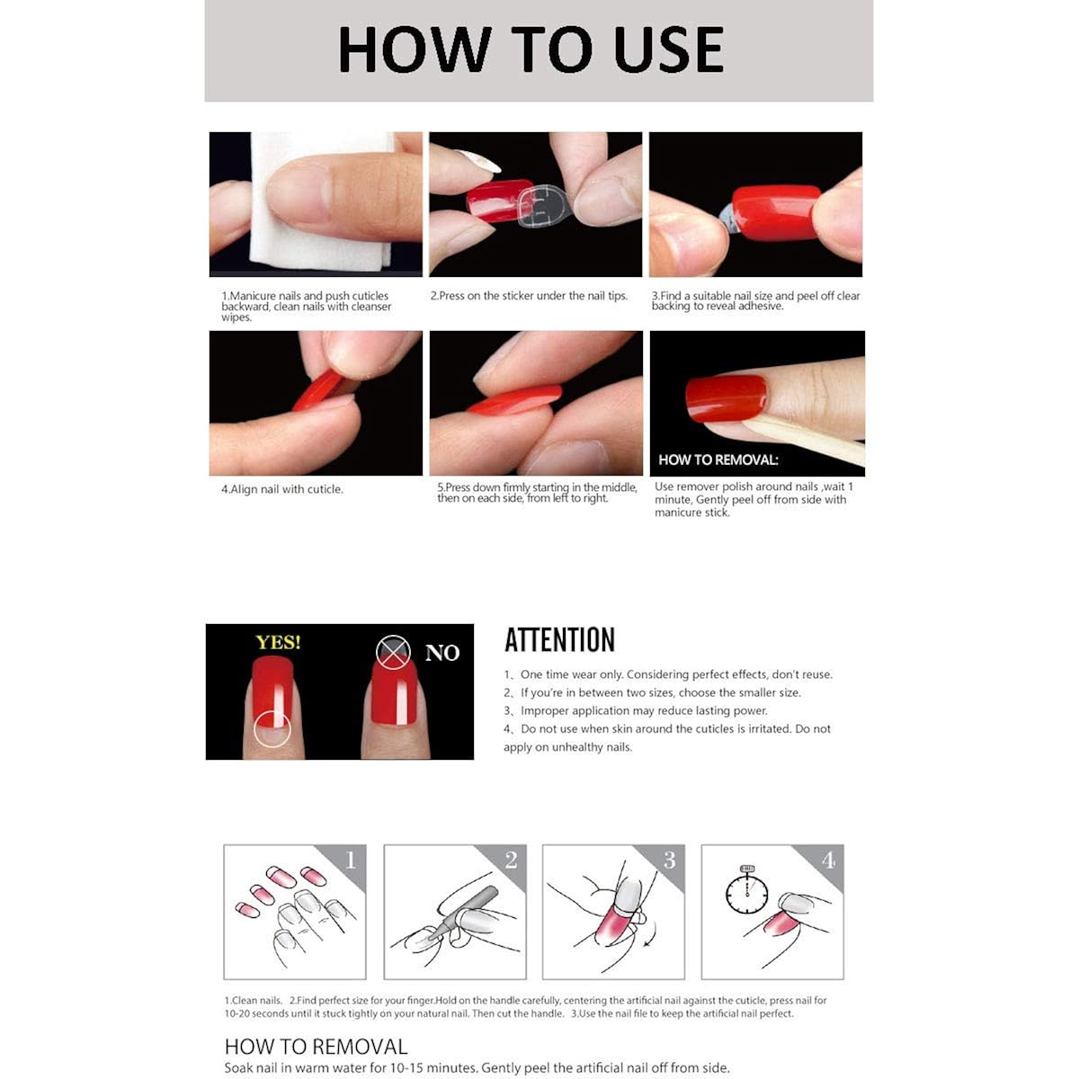 500pcs Clear Short Square Full Cover Fake Nails Tips Artificial Acrylic False Nails For Women Nail Salons & DIY Nail Art Manicure Decoration