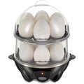Hamilton Beach 3-In-1 Electric Hard Boiled Egg Cooker | Soft, Medium Or Hard Boiled Eggs | Egg Poacher | Omelet Maker |Vegetable Steamer | Holds 14 Eggs | Black | 25508G