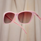 goodr Glam G Polarized Sunglasses Women – Medium Fit, Cat-Eye Frames, UV400, Gradient/Mirrored Lenses, No Slip, Multi Styles Rose Retail Therapy V2
