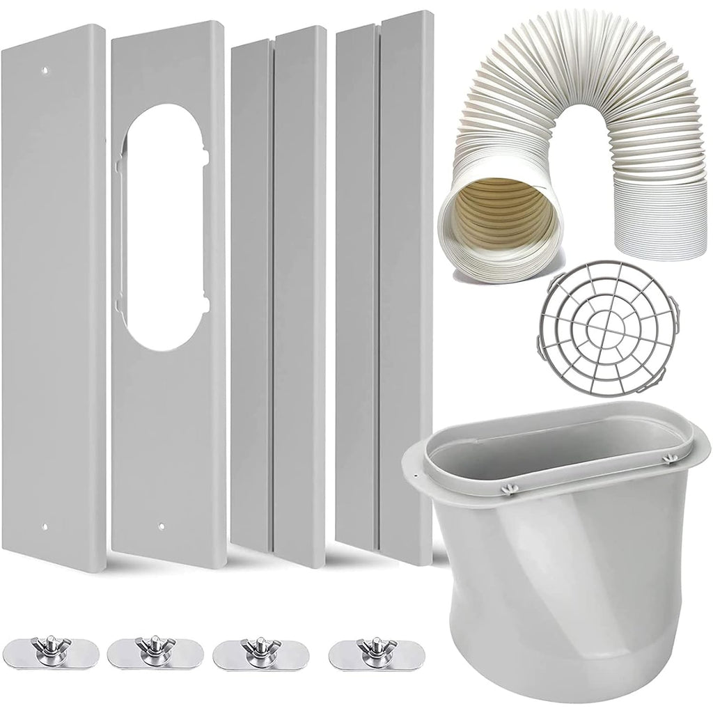 Lezifu Portable Air Conditioner Kit With Hose, Adjustable Window Seal With 5.9 Inch Diameter 59" Length Hose For Vertical/Horizontal Window