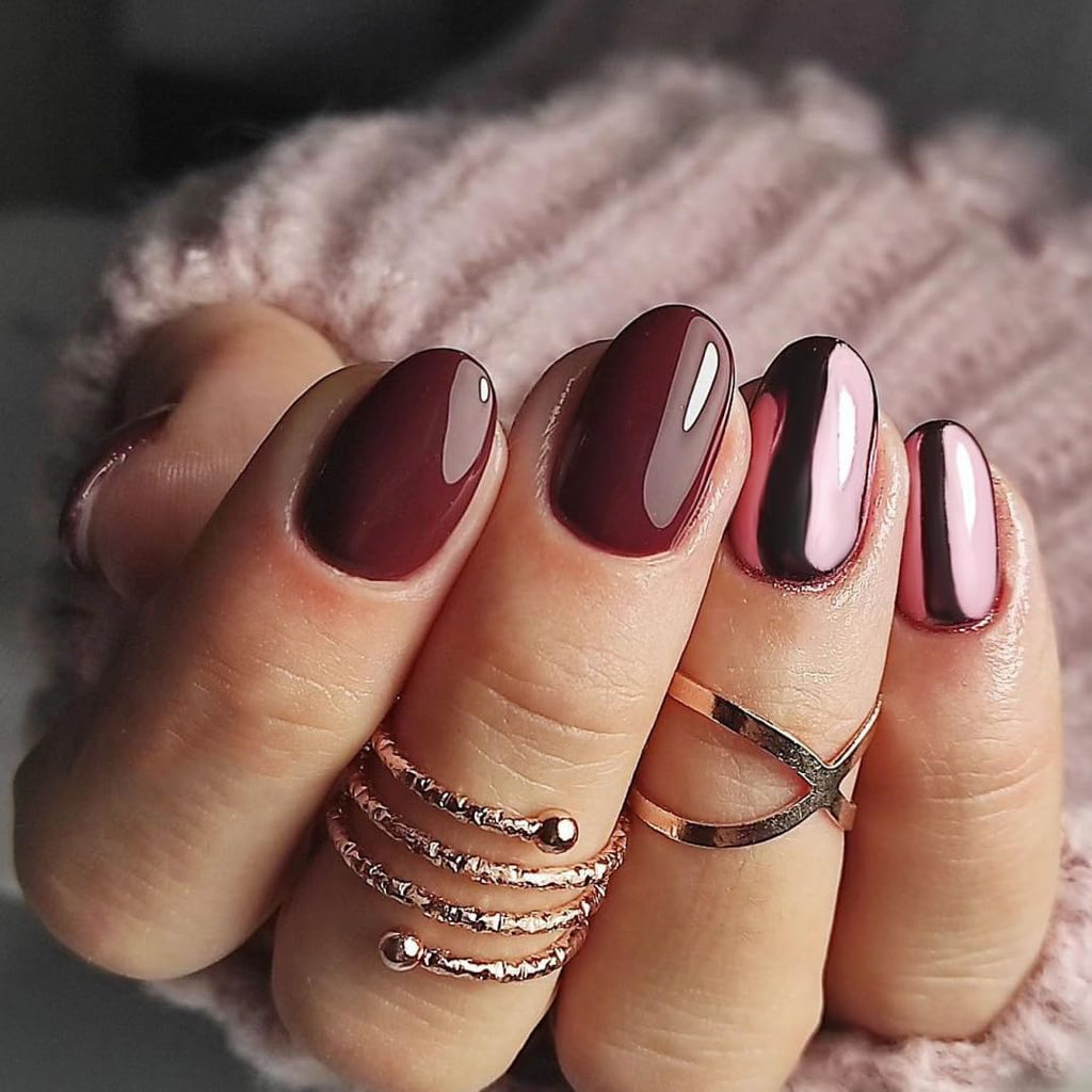 Chrome Nail Powder - Rose Gold/Pink Nails Chrome Powder Mirror Effect, Premium Metallic Mirror Chrome Nail Powder Pigment for Nail Art Decoration