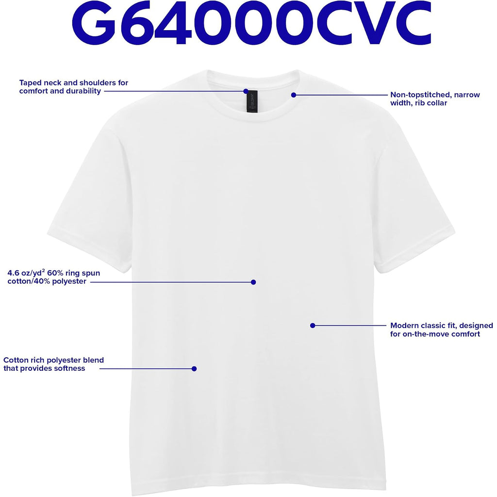 Gildan Adult Softstyle Cvc Short Sleeve T-Shirt, Style G67000, Multipack