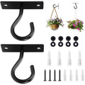 2Pack 2.5Inch Ceiling Hooks For Hanging Plant, Hanger For Indoor And Outdoor Plant Pots Holder, Wall Hook For Planters, Flower Basket, Wind Chimes, Lanterns, Lights, Bird Feeders, Home Decor