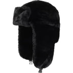 Womens Faux Fur Fuzzy Trapper Hat Winter Ear Flap Trooper Aviator Hat Hunting Hat Cap