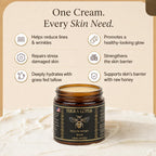 Terra Lotus - Organic Grass-Fed Beef Tallow Balm With Raw Honey - Moisturizing Cream - Handmade All-Natural Moisturizer (4 Oz, Unscented)