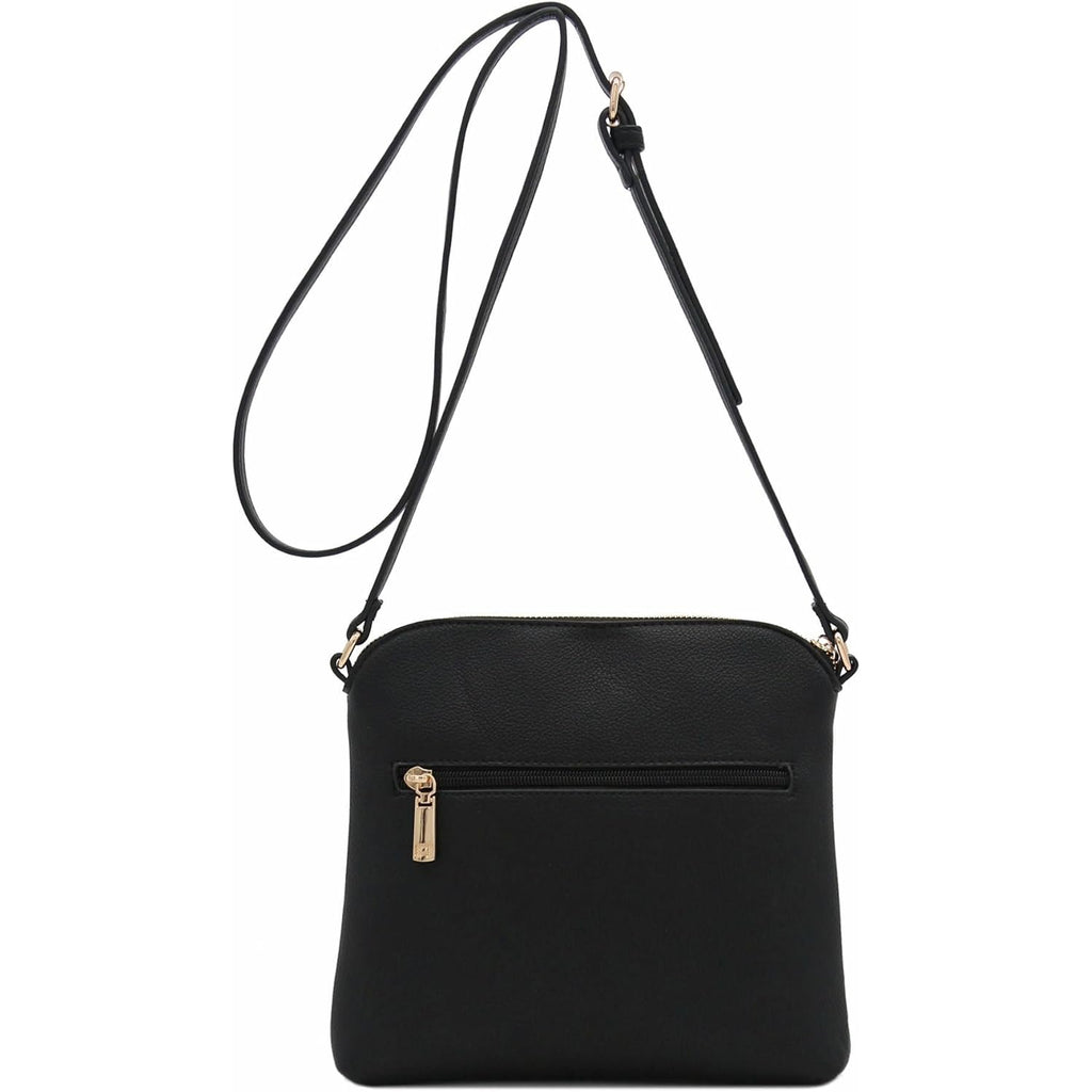 FashionPuzzle Chevron Quilted Medium Crossbody Bag with Tassel Accent