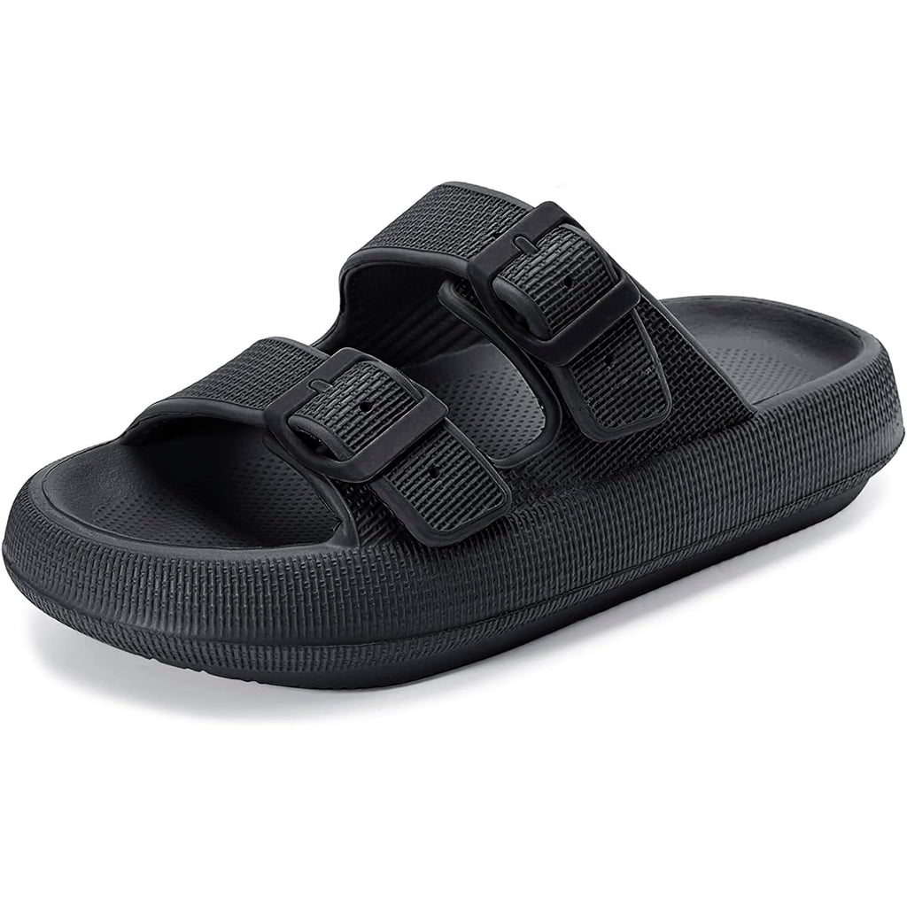 Weweya Sandals For Women And Men - Pillow Slippers - Double Buckle Adjustable Slides - Eva Flat Sandals