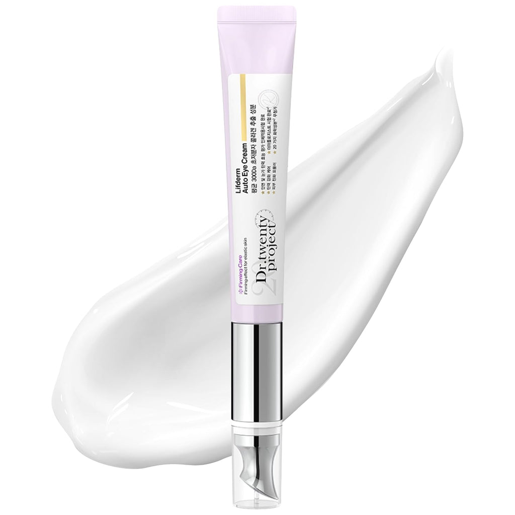 Lifderm Eye Cream With Collagen & Vibrating Device For Wrinkles, Anti-Aging, Dark Circles – Lifting, Firming, Tightening, Depuffing, Nourishing Korean Skincare (20Ml 0.6 Fl Oz)
