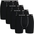 Reebok Men'S Boxer Briefs - 4 Pack 6'' Inseam Stretch Performance Underwear Quick Dry Moisture Wicking Boxers | Athletic Stretch Performance Moisture-Wicking Fabric, No Fly Pouch, Tag-Free Waistband