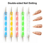 Nail Art Tools Kit – 15 Nail Art Brushes, 5 Double End Dotting Pens, Nail Stand Holders, Tweezers & 100 Adhesive Putty Tabs – Nail Design Tools Set for Acrylic, Gel, DIY & Salon Use