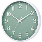 Wall Clocks Battery Operated 8 Inch Modern Wall Clock,Silent Non Ticking Wall Clock For Living Room Bedroom Kitchen Office Classroom Decor (Green White)