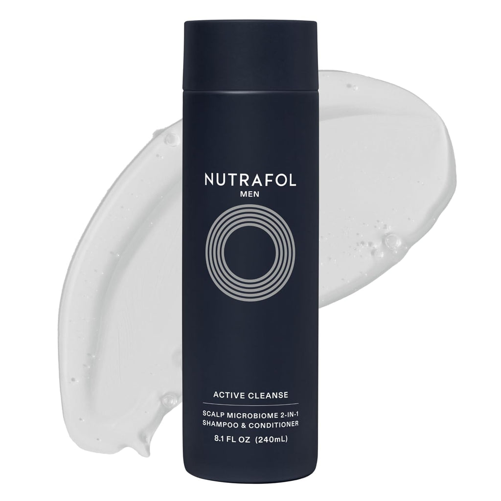 Nutrafol Men'S Shampoo And Conditioner 2-In-1, Cleanses, Hydrates, Unclogs Pores, Improves Hair Volume & Strength, Physician-Formulated For Thinning Hair, Color Safe, Sulfate Free - 8.1 Fl Oz Bottle