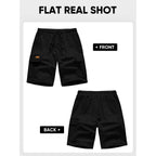 Plepan Men'S Casual Cargo Shorts Classic Stretch Waist Drawstring Outdoor Work Shorts With 6 Pockets