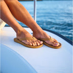 Olukai Southshore Women'S Everyday Leather Sandals, Full-Grain Leather, Non-Marking Rubber Traction Pads & Compression Molded Footbed