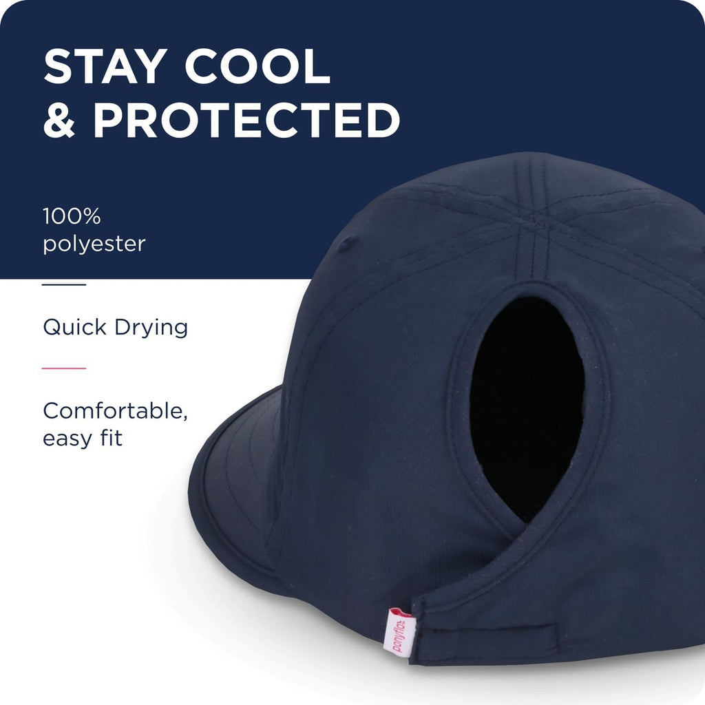 Sunblocker Wide Brim Hat, Patented Women’S Ponytail Sun Hat For Adults, Upf 50 Sun Protection