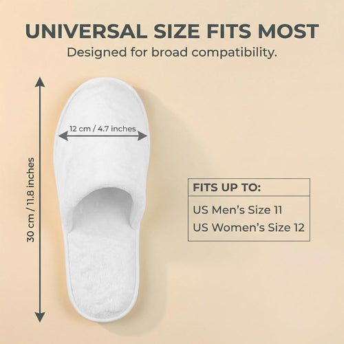 6/12 Pairs Disposable Slippers for Guests - Unisex Bulk SPA Soft Crystal Velvet Hotel，house Slippers with Non-Slip Thick Sole, Washable, Reusable for Shoeless Home Bath Travel Bridesmaids Men Women