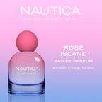 Nautica for Her Rose Island Giftset, 1.6 fl oz EDP + 2.5 fl oz Shower Gel, Notes of Lemon, Rose, and Musk, Women's Fragrance, Long Lasting, Mood-Boosting Fragrance, Vegan Formula