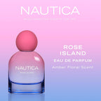 Nautica For Her Rose Island Eau De Parfum, 1.6 Fl Oz (Pack Of 1), Notes Of Lemon, Rose, And Musk, Women'S Fragrance, Long Lasting, Mood-Boosting Fragrance, Vegan Formula