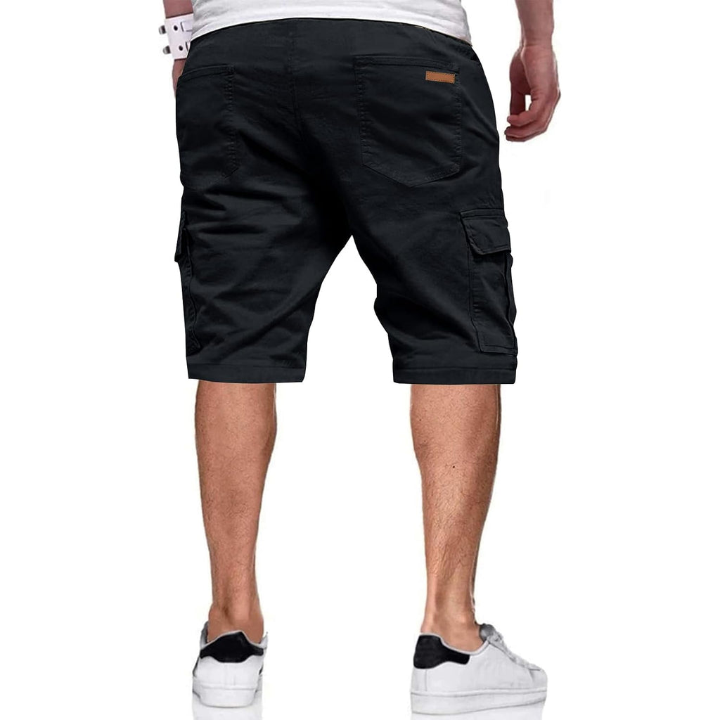 Dokotoo Men Mens Cargo Shorts Casual Waist Elastic Drawstring Outdoor Golf Shorts With 6 Pockets