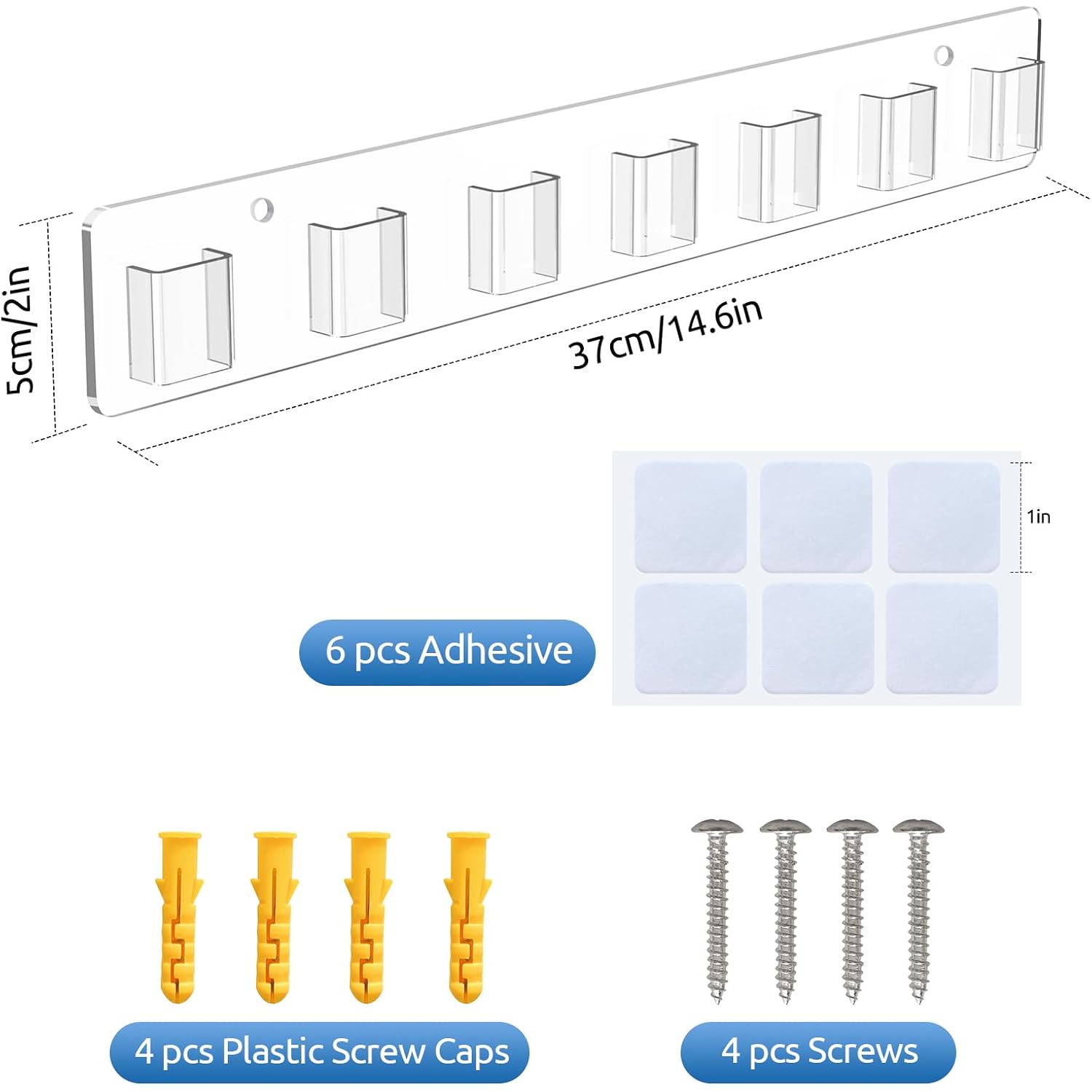 Sunglasses Organizer 2 Pack, Wall Glasses Holder, Acrylic Sunglasses Display, Eyeglass Organizer For Multiple Glasses For Office & Home Decor, Unique Gifts For Husband, Women & Girls, Clear