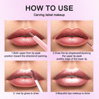 Rose Gold Metallic Lip Liner And Lipstick Combo Lip Gloss Tints Stain Set Makeup For Women Long Lasting Waterproof 24, Light Pink Metallic Glitter Shimmer Iridescent Liquid Lipstick Lippies Lip Gloss