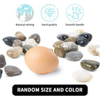 Pebbles Polished Gravel, Natural Polished Mixed Color Stones,0.5-1.2Inch Small Decorative River Rock Stones 2 Pounds (32-Oz)