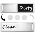Dishwasher Magnet Clean Dirty Sign, Slide Strong Clean And Dirty Magnet Indicator For Dishwasher, Non-Scratch, Easy To Read, Self-Adhesive Stickers For Non-Magnetic Dishwasher, Refrigerator