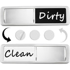 Dishwasher Magnet Clean Dirty Sign, Slide Strong Clean And Dirty Magnet Indicator For Dishwasher, Non-Scratch, Easy To Read, Self-Adhesive Stickers For Non-Magnetic Dishwasher, Refrigerator