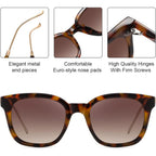 Round Sunglasses for Women Men, Retro 90s Vintage Style, UV400 Eye Protection, Lightweight Fashion Glasse for Travel 1 Pack Leopard Print Gray