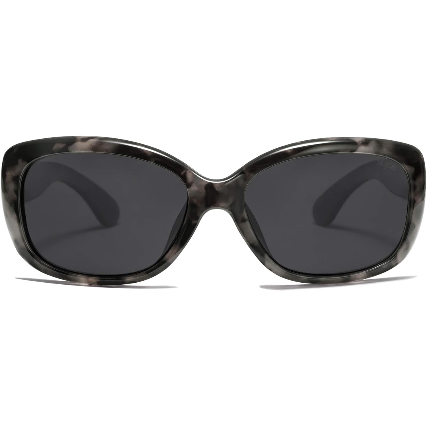 SOJOS Vintage Square Sunglasses for Women Polarized UV Protection Havana Frame SJ2111