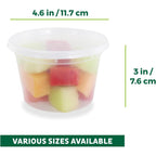 Freshware Food Storage Containers [50 Set] 16 oz Plastic Deli Containers with Lids, Slime, Soup, Meal Prep Containers | BPA Free | Stackable | Leakproof | Microwave/Dishwasher/Freezer Safe