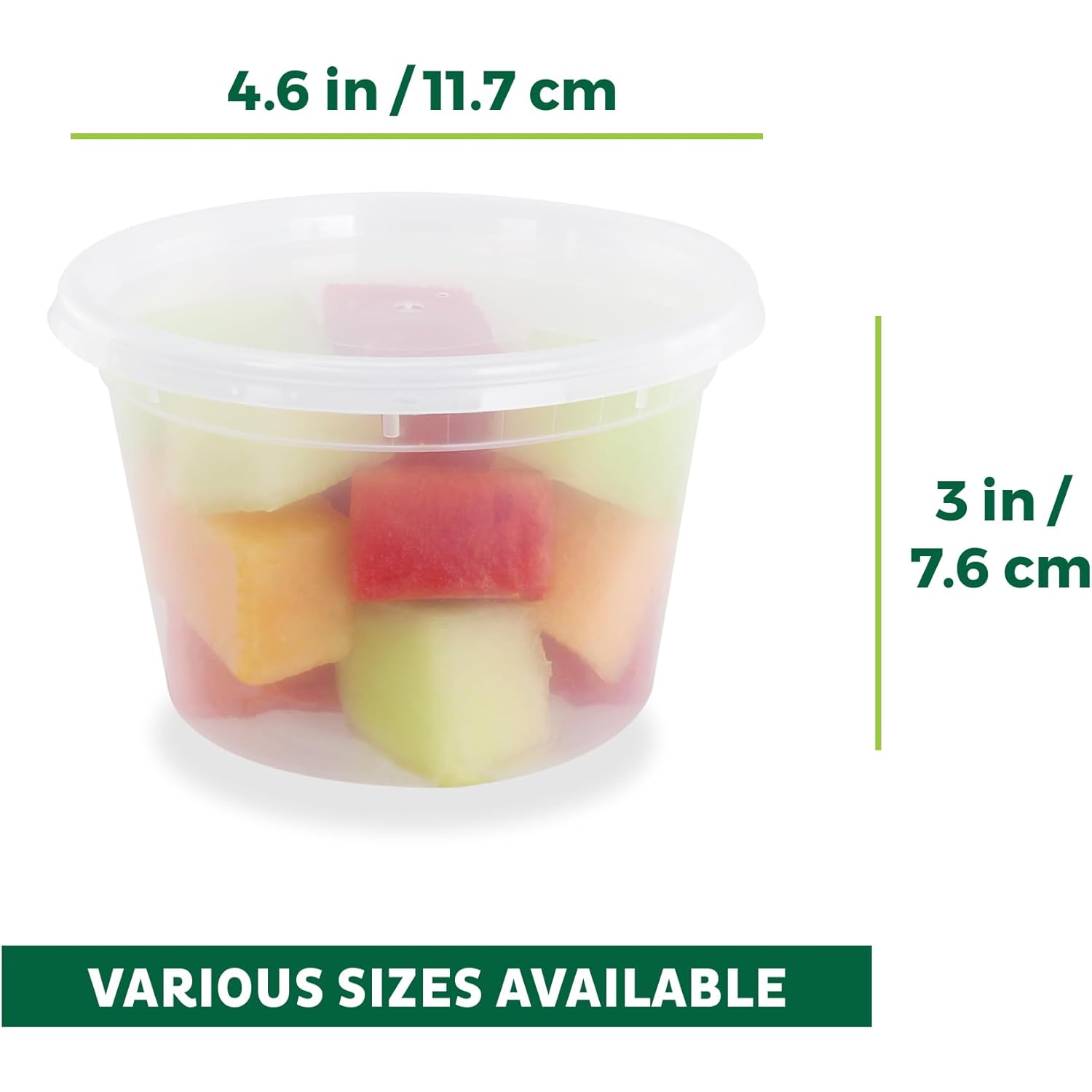 Freshware Food Storage Containers [50 Set] 16 oz Plastic Deli Containers with Lids, Slime, Soup, Meal Prep Containers | BPA Free | Stackable | Leakproof | Microwave/Dishwasher/Freezer Safe