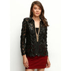 Zamback Design Handmade Leaf Leather Jacket