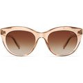 SOJOS Trendy Polarized Sunglasses for Women,Retro Cat Eye Womens Sun Glasses SJ2221 Crystal Brown