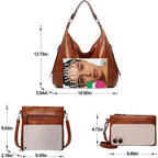Auralith Purses For Women, 3-In-1 Hobo Crossbody Shoulder Handbags Bags