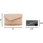 Envelope Wristlet Clutch Crossbody Bag With Chain Strap