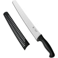 10-Inch Serrated Bread Knife With Sheath For Sourdough, German Steel | 1.4116 Stainless Steel Blade For Homemade And Artisan Loaves With Cover, Black