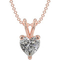 Fascinating Diamonds IGI Certified Lab Grown Diamond Solitaire Pendant 14K Gold 1/2-5 Carat 4 Prong Diamond Necklace 18 Inch Gold Chain For Women (E-F-G, VS1-VS2, 0.50-5 C.t.w)