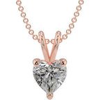 Fascinating Diamonds IGI Certified Lab Grown Diamond Solitaire Pendant 14K Gold 1/2-5 Carat 4 Prong Diamond Necklace 18 Inch Gold Chain For Women (E-F-G, VS1-VS2, 0.50-5 C.t.w)